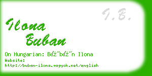 ilona buban business card